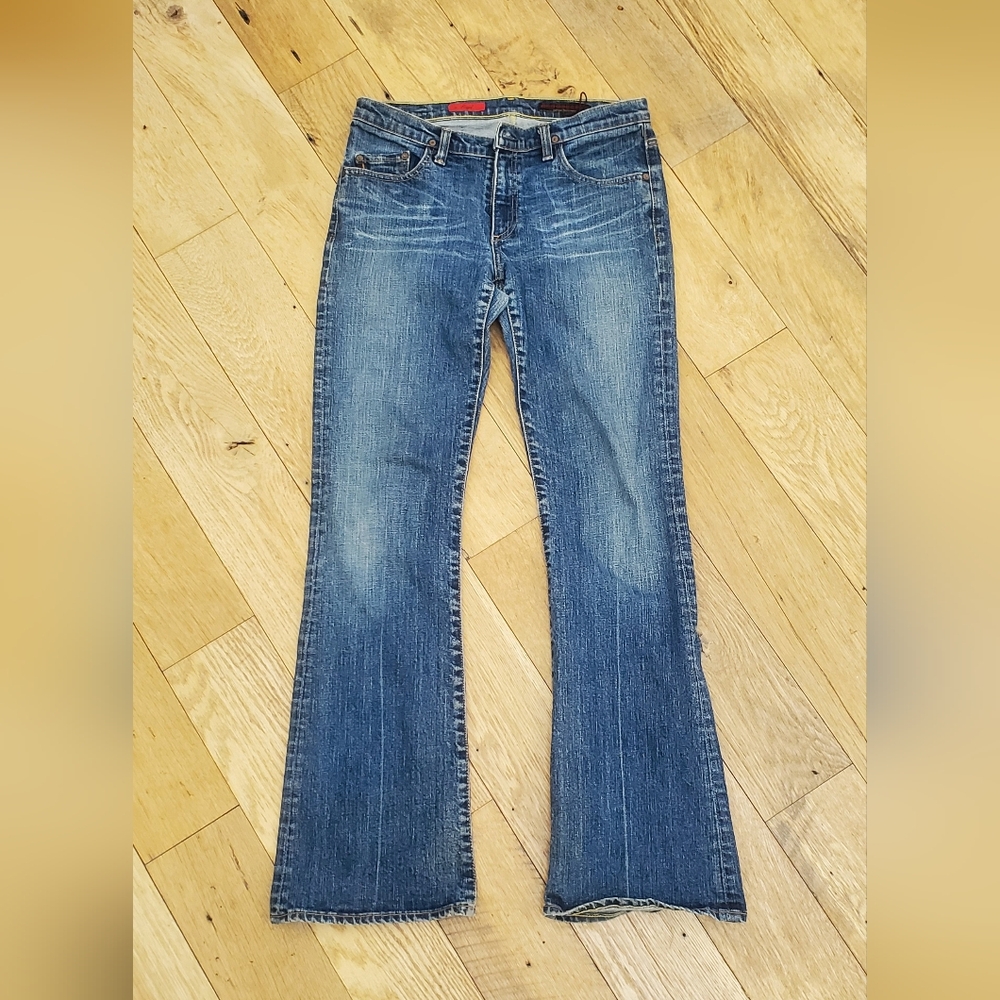 Ag Adriano Goldschmied Medium Blue Flared Jeans